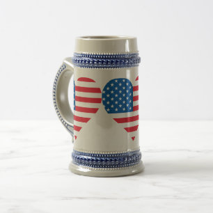 Caneca De Cerveja Cinza de Sinalizador dos Estados Unidos/Caneca de
