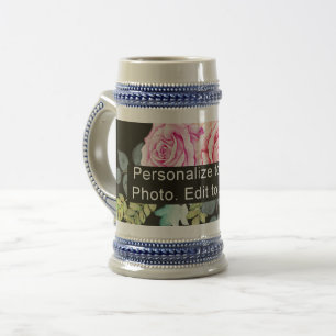 Caneca De Cerveja Cinza de Slogan de Trabalho de arte de Fotografia