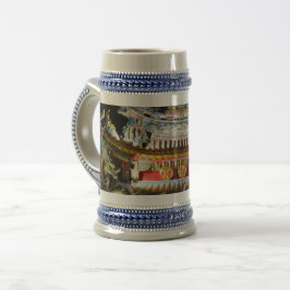 Caneca De Cerveja Cinza do Templo Chinês/Caneca de cerveja Azul de 2
