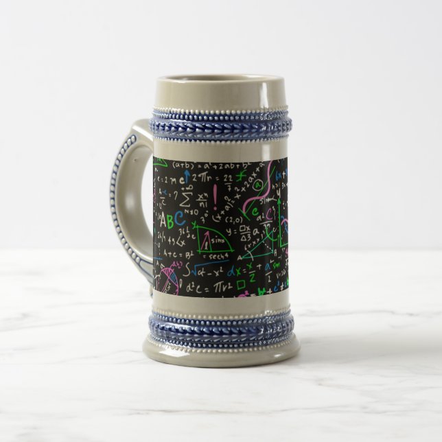 Caneca De Cerveja Círculo de educação matemática linear em matemátic (Frente Esquerda)