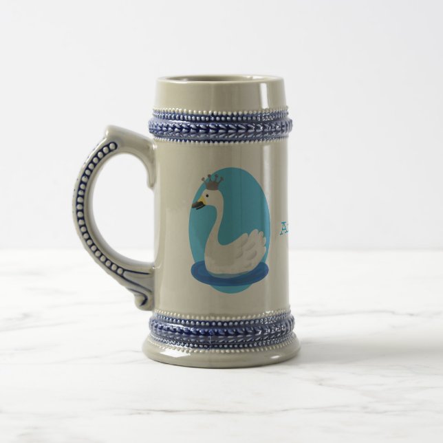 Caneca De Cerveja Cisne branco bonito com desenho animado (Esquerda)