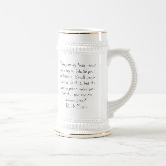 Caneca De Cerveja Citações de Mark Twain (Direita)