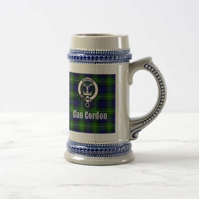 Caneca De Cerveja Clan Gordon Tartan Crest (Direita)