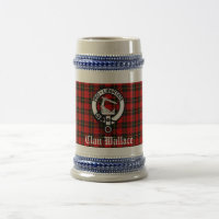 Clan Wallace Crest Crachá e Tartan