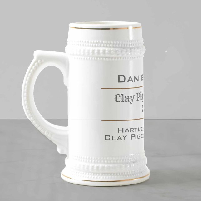 Caneca De Cerveja Clay Pigeon Champion (Criador carregado)