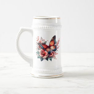 Caneca De Cerveja Clipart-96284 de Primavera de borboletas