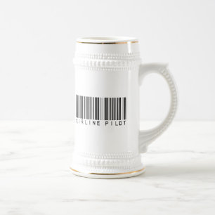 Caneca De Cerveja Código de barras piloto da linha aérea