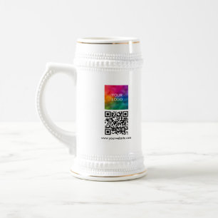 Caneca De Cerveja Código QR Personalizado Moderno Elegante Carregar 