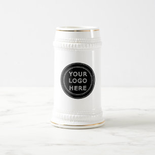 Caneca De Cerveja Código QR preto elegante e elegante