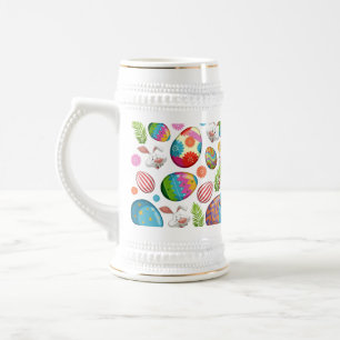 Caneca De Cerveja Coelhinhos De Ovos Coloridos De Páscoa-23172