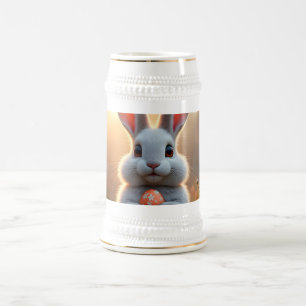 Caneca De Cerveja Coelho da Páscoa Feliz na Magia da Primavera