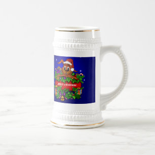 Caneca De Cerveja Coelho Natal