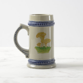 Caneca De Cerveja Cogumelo Cantharelo Desenhado à Mão
