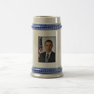 Caneca de Cerveja com Retrato Presidencial de Bara