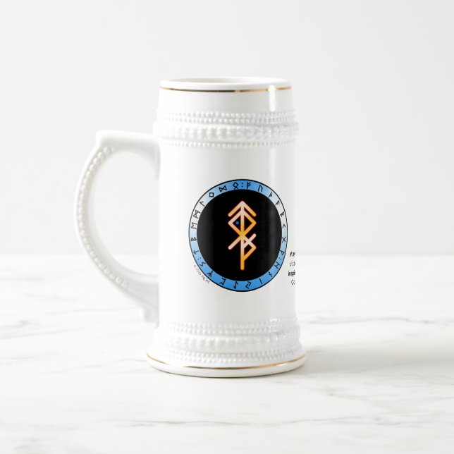 Caneca de Cerveja com Runa da Dança da Vitória (Esquerda)