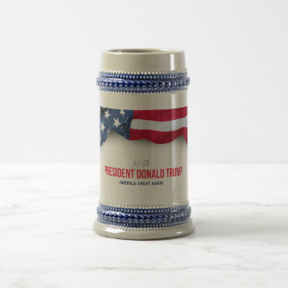 Caneca de cerveja comemorativa do Presidente Donal