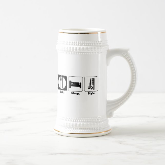 Caneca De Cerveja comer dormir estilo (Direita)