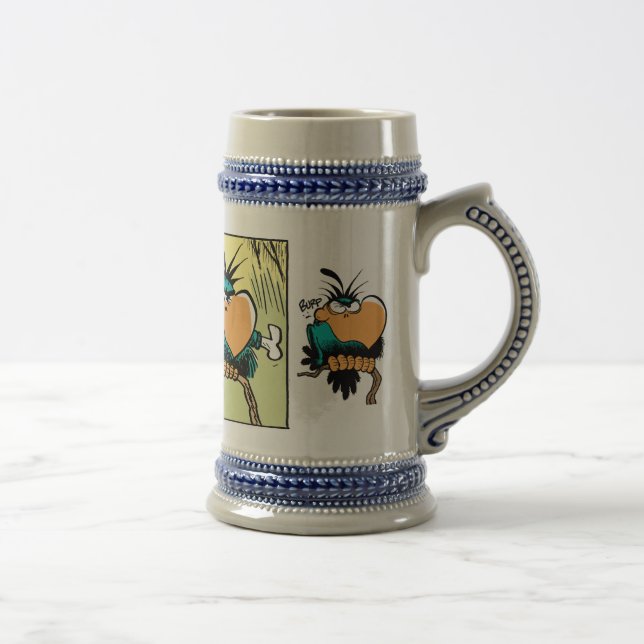 Caneca de cerveja cómica da cerveja de Bludgerigar (Direita)