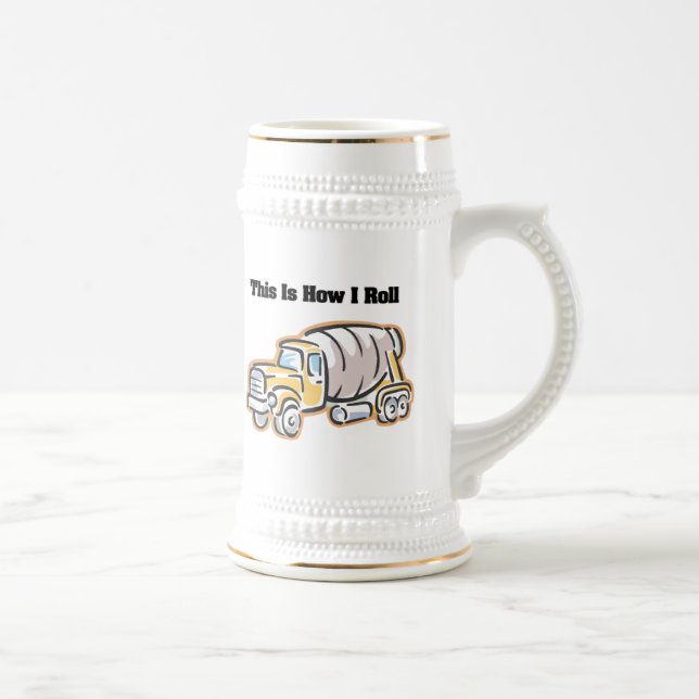 Caneca De Cerveja Como Rolo (Caminhão de Cimento) (Direita)