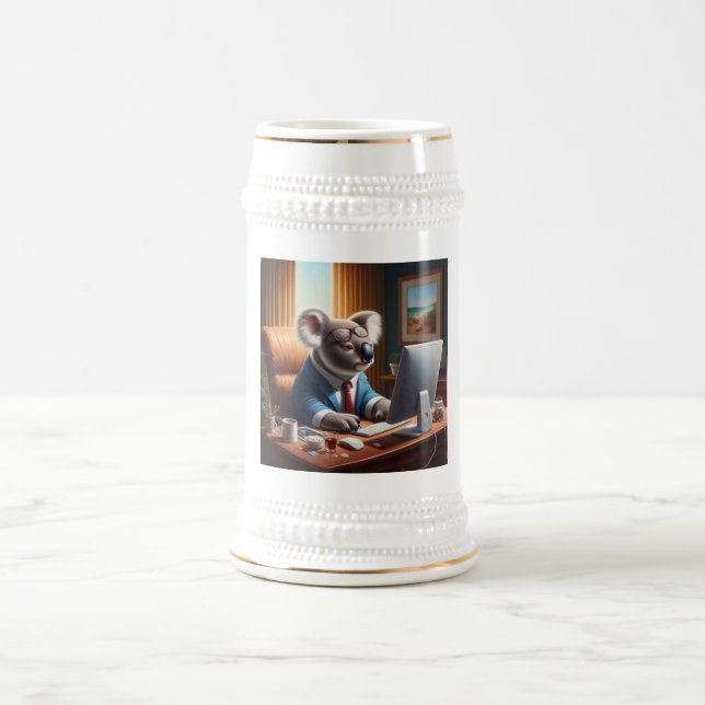 Caneca De Cerveja Computador Koala (Centro)