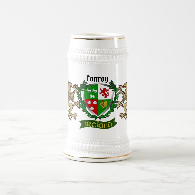 Caneca De Cerveja Conroy/O'Conry Irish Shield Personalizado (Centro)