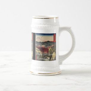 Caneca De Cerveja Convite de Casamento de Arte Vintage Japonesa Mt.