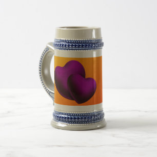 Caneca De Cerveja Copo Purple Hearts 650ml