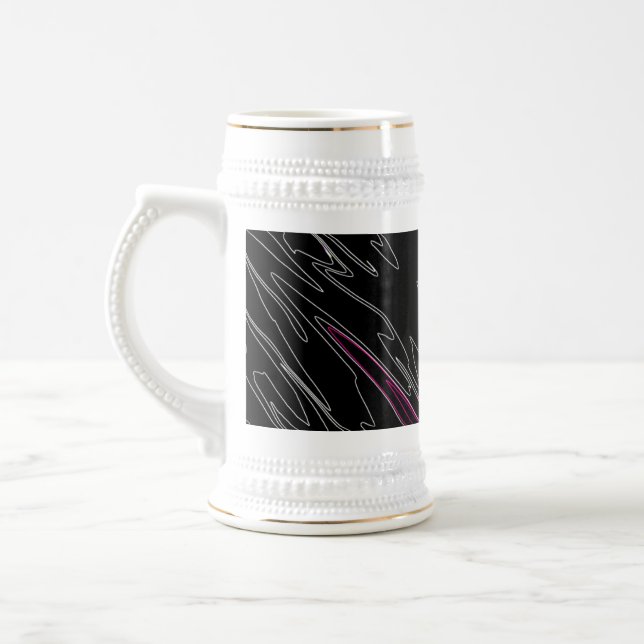 Caneca De Cerveja Cor-de-rosa preto embutido (Esquerda)