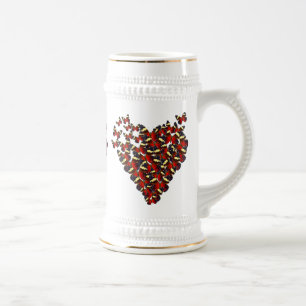 Caneca De Cerveja Coração da borboleta