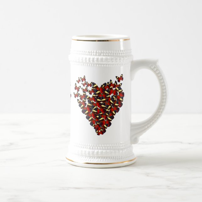 Caneca De Cerveja Coração da borboleta (Direita)