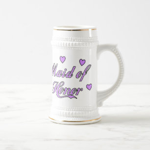 Caneca De Cerveja Corações do casamento da madrinha de casamento