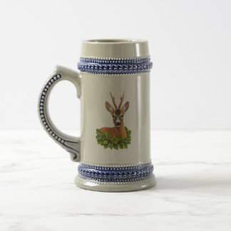 Caneca De Cerveja Corço Brincalhão em Floresta Verde