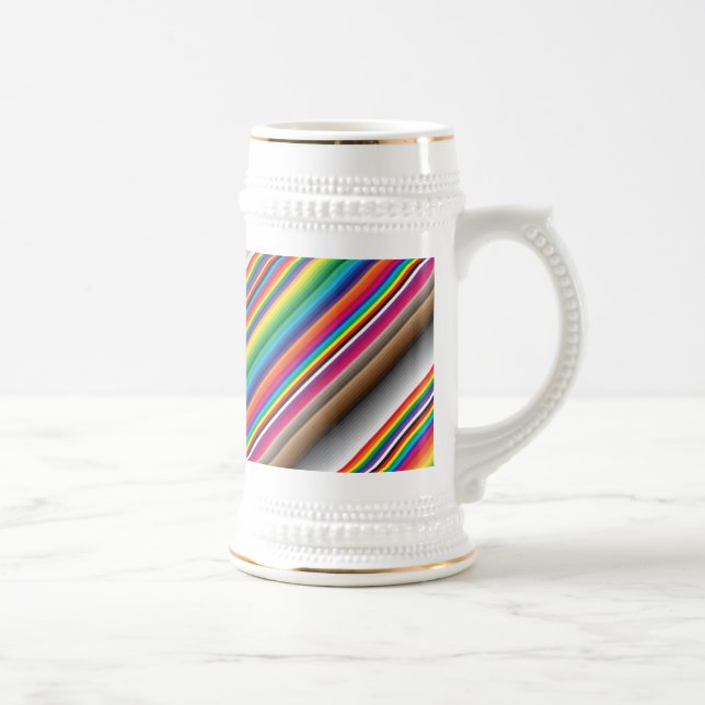 Caneca De Cerveja cores na diagonal (Direita)