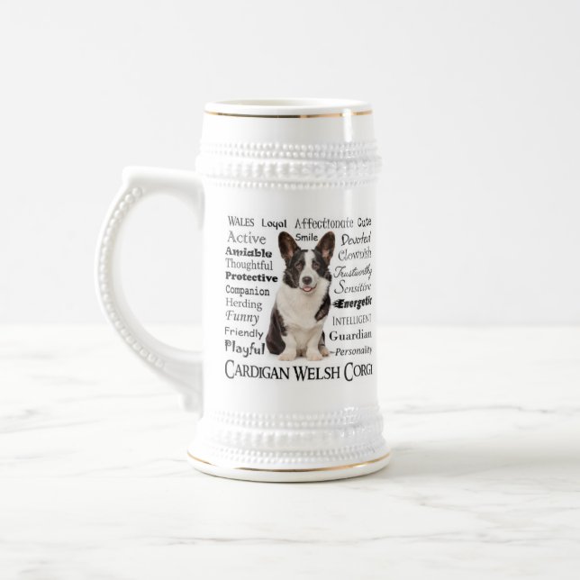 Caneca De Cerveja Corgi Traits (Esquerda)