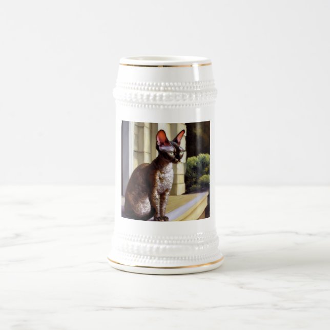 Caneca De Cerveja Cornish Rex Cat (Centro)
