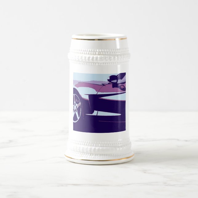 Caneca De Cerveja Corvette Pop Art Roxo (Centro)
