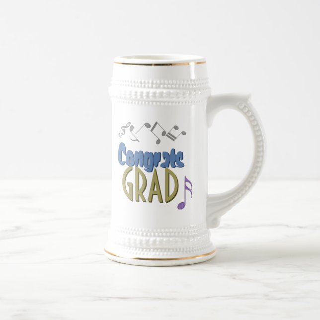 Caneca De Cerveja Costume multicolorido linear da GRADUAÇÃO das (Direita)