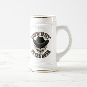 Caneca De Cerveja Cowboy Skull