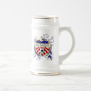 Caneca De Cerveja Crachá do emblema do futebol dos EUA