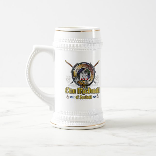 Caneca De Cerveja Crachá MacDonald Clanranald Clan (Esquerda)