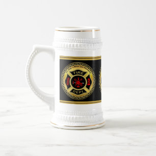 Caneca De Cerveja Crachá preto e Dourado do logotipo do departament