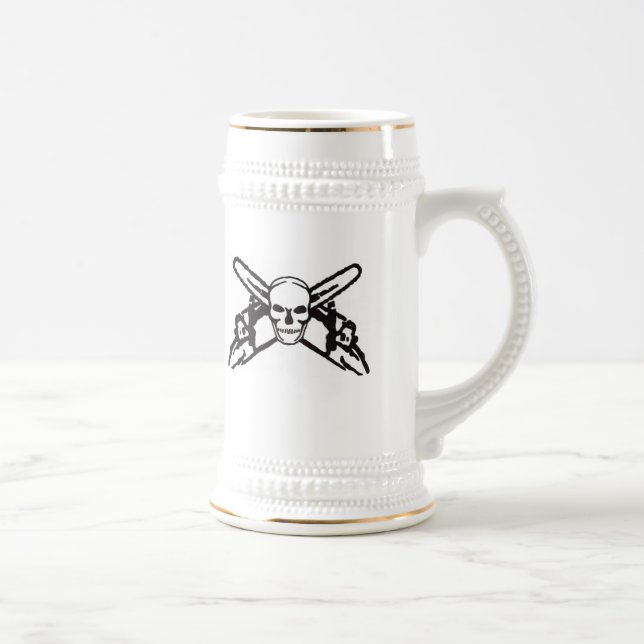 Caneca De Cerveja Crânio & serras de cadeia (Direita)
