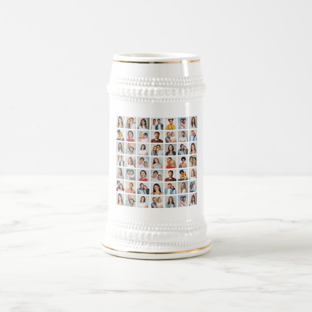 Caneca De Cerveja Create Your Own 49 Photo Collage  (Centro)