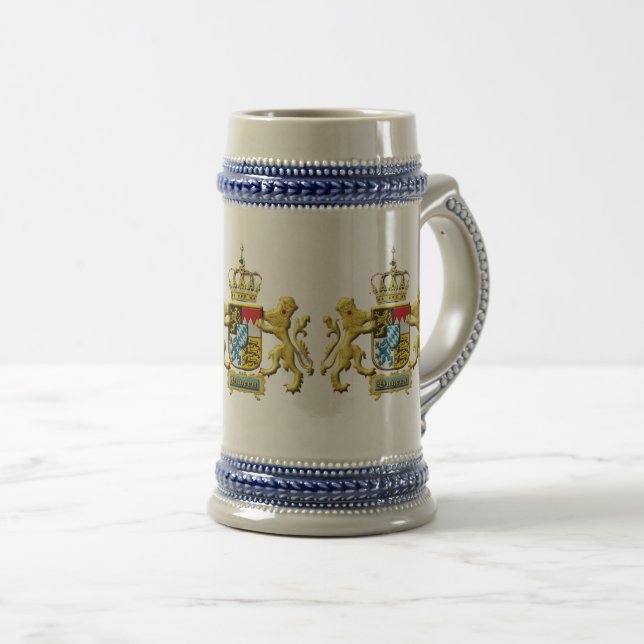 Caneca De Cerveja Crest de Oktoberfest da Baviera  (Frente Esquerda)
