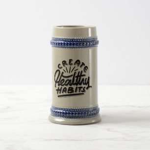Caneca De Cerveja criar design de automotivação de hábitos saudáveis