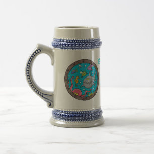 Caneca De Cerveja Criaturas marinhas engraçadas desenho de desenhos