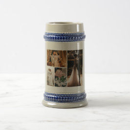 Caneca De Cerveja Crie a sua própria colagem de 4 fotos