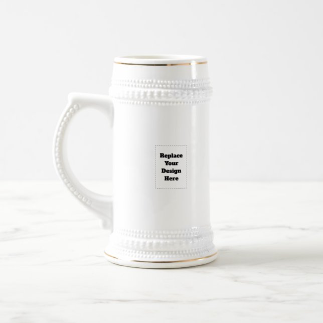 Caneca De Cerveja Crie seu próprio branco (Esquerda)
