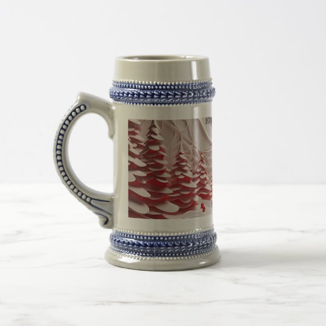 Caneca De Cerveja Crie seu próprio e feliz design personalizado de N (Esquerda)