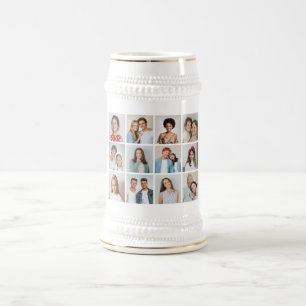 Caneca De Cerveja Crie Sua Própria Colagem de 12 Fotos